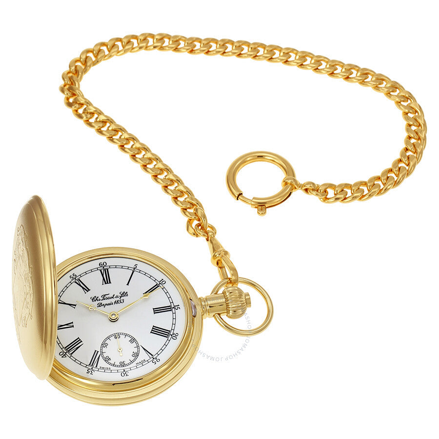 Tissot Savonnette Mechanical Golden Brass Pocket Watch T83445113 - Dawson Watches