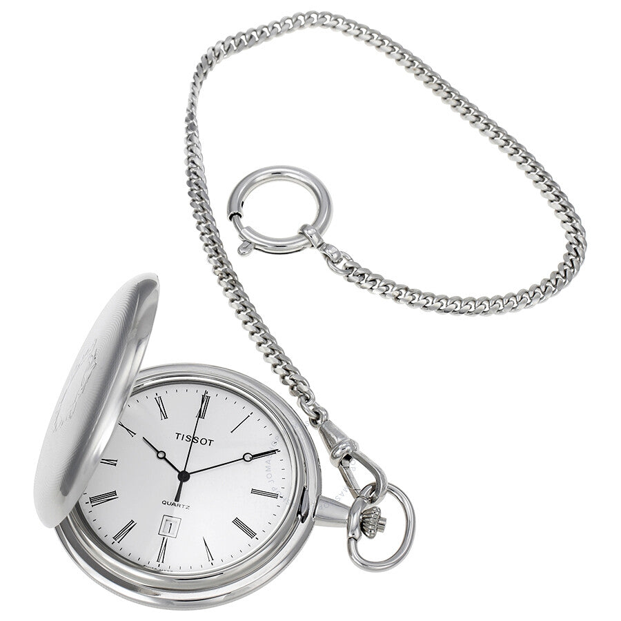 Tissot Savonnette Palladium Plated Brass Pocket Watch T83650813 - Dawson Watches