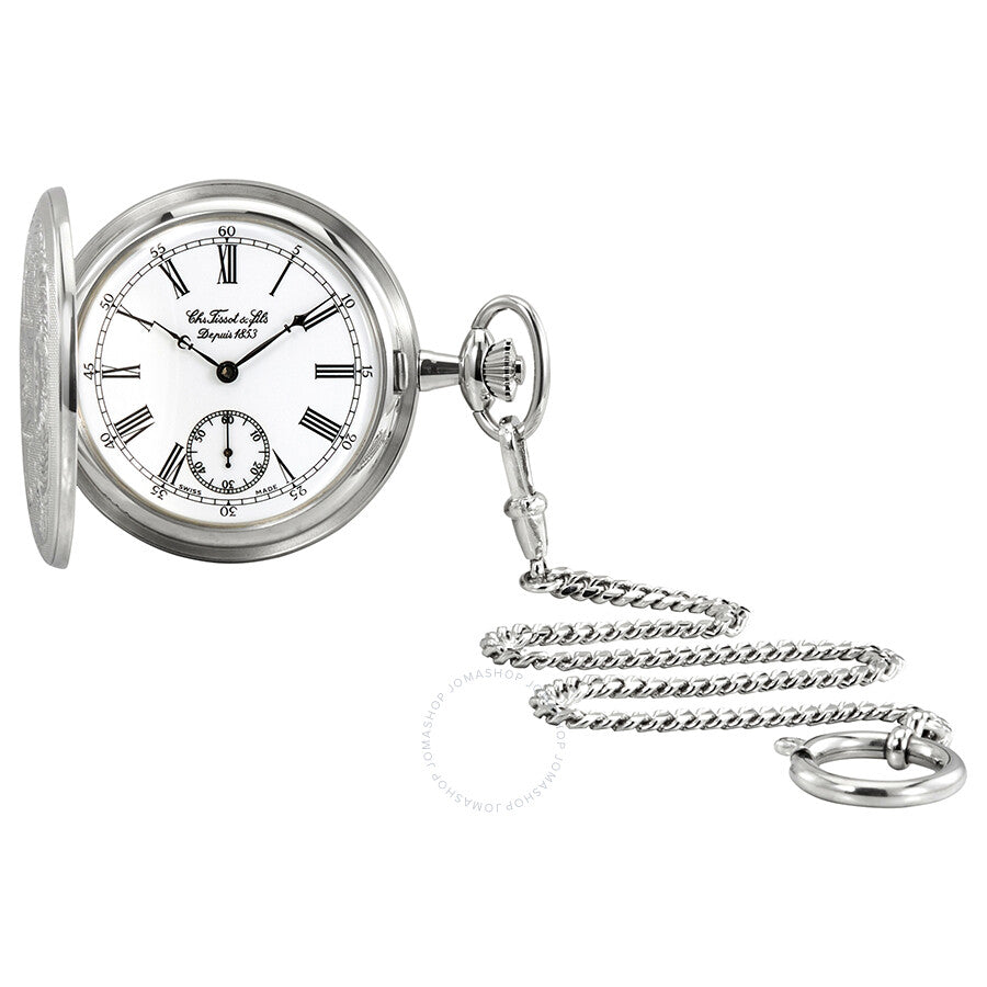 Tissot Savonnette Silver Dial Hand Wound Pocket Watch T83.6.454.13 - Dawson Watches