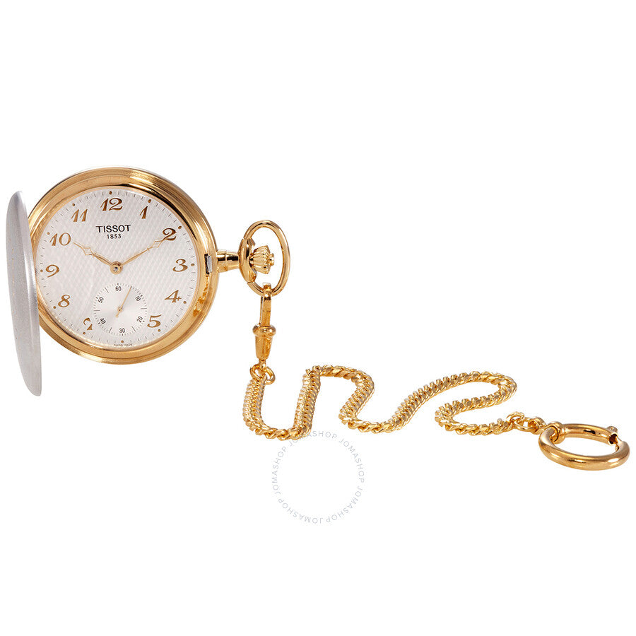 Tissot Savonnettes Hand Wind Silver Dial Unisex Pocket Watch T83945732 - Dawson Watches