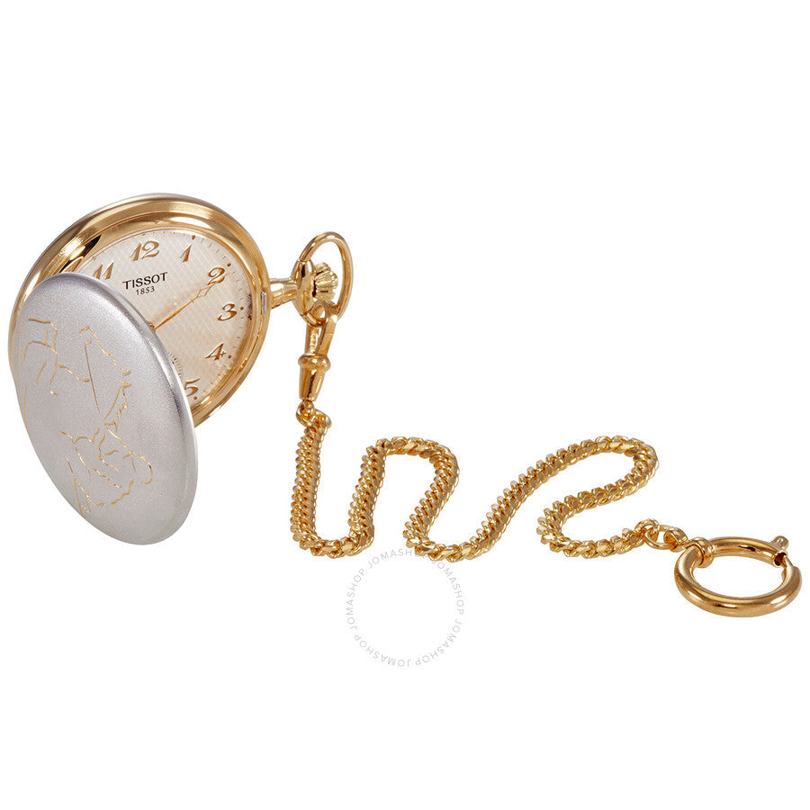Tissot Savonnettes Hand Wind Silver Dial Unisex Pocket Watch T83945732 - Dawson Watches #2
