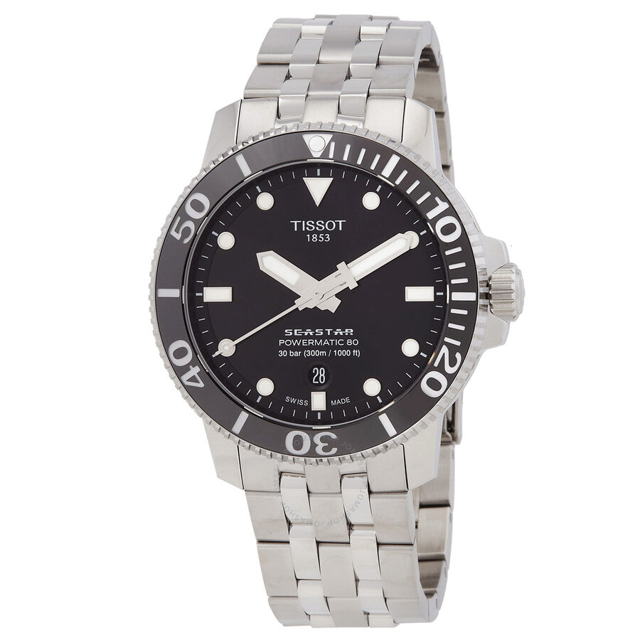 Tissot Seastar 1000 Automatic Black Dial Men's Watch T1204071105100 - Dawson Watches