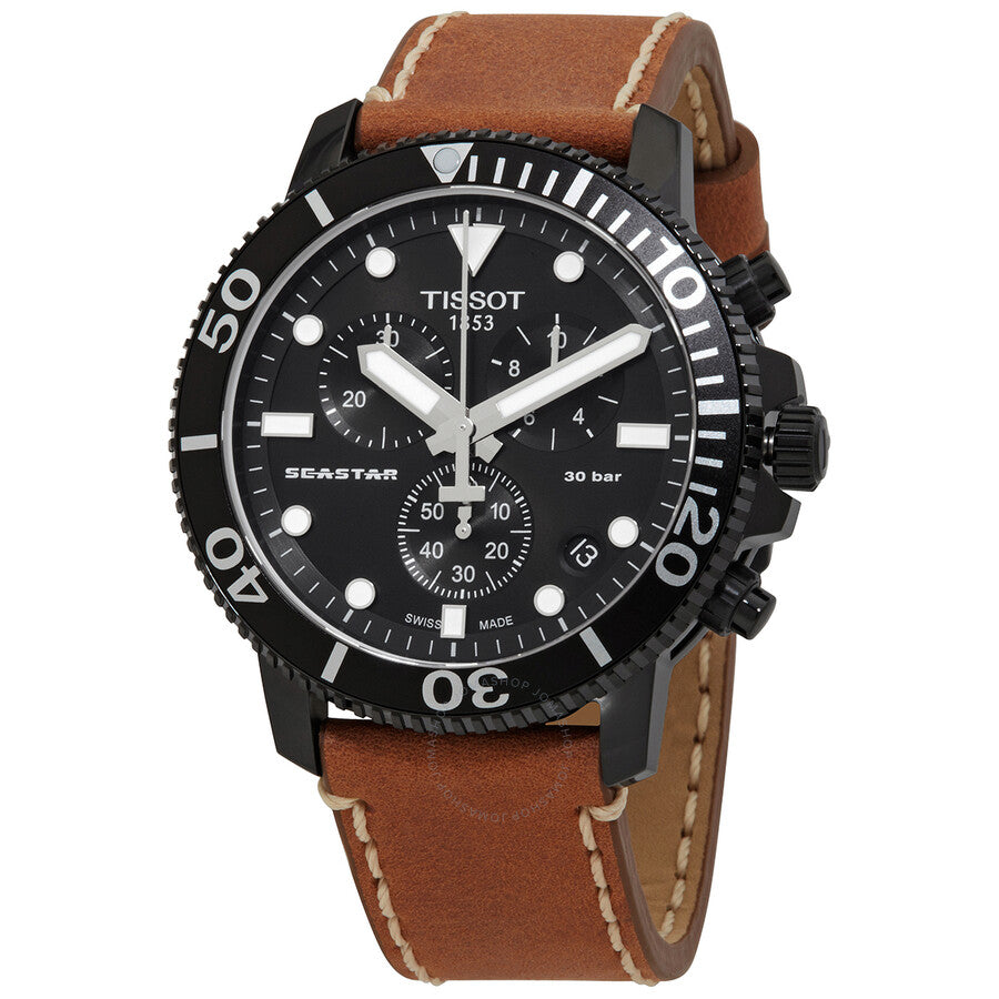 Tissot Seastar 1000 Chronograph Quartz Black Dial Men's Watch T1204173605100 - Dawson Watches