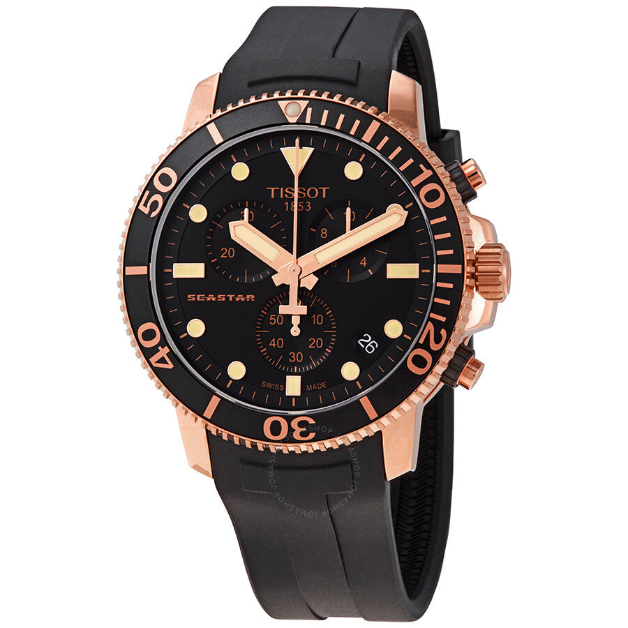 Tissot Seastar 1000 Chronograph Quartz Black Dial Men's Watch T1204173705100 - Dawson Watches
