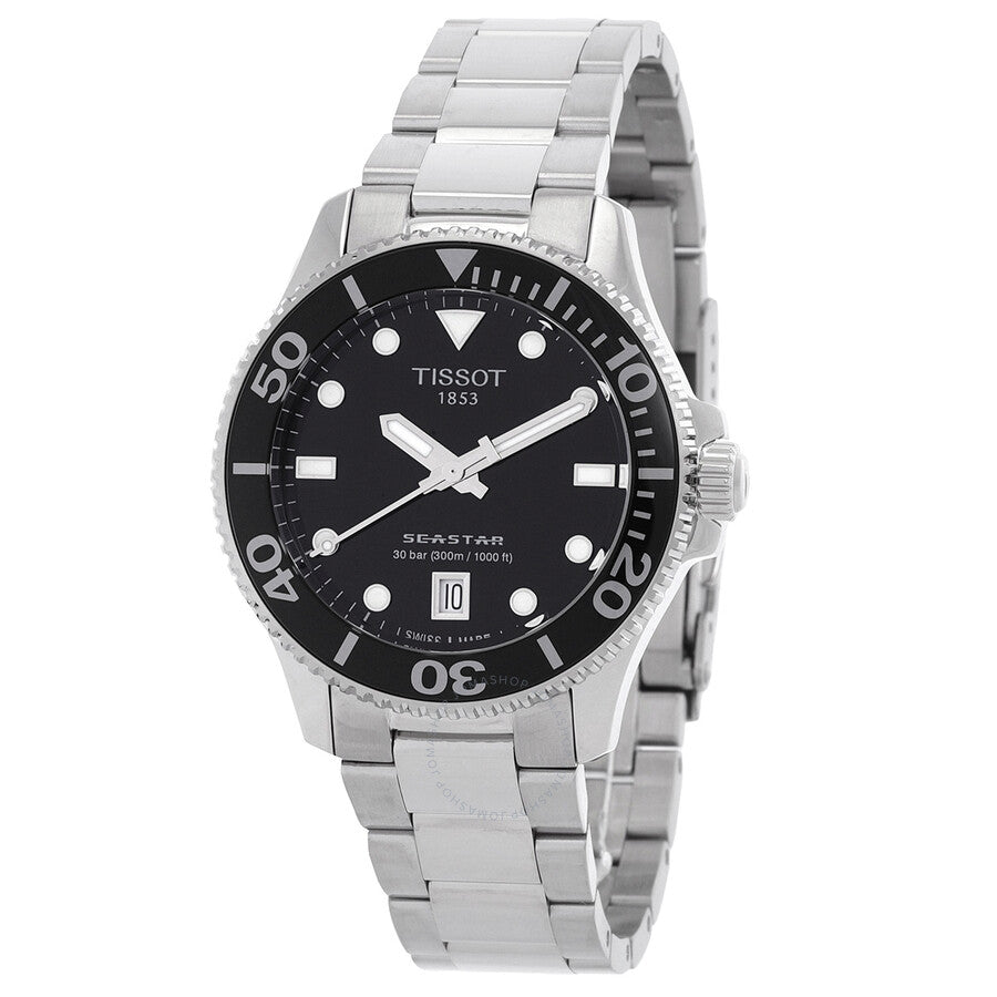Tissot Seastar 1000 Quartz Black Dial Unisex Watch T1202101105100 - Dawson Watches