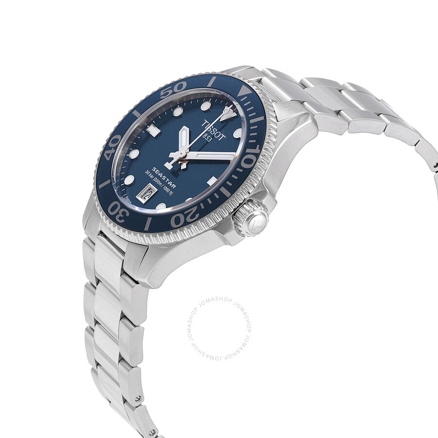 Tissot Seastar 1000 Quartz Blue Dial Ladies Watch T1202101104100 - Dawson Watches #2