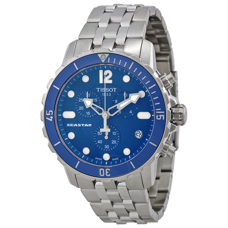 Tissot Seastar Chronograph Blue Dial Men's Watch T0664171104700 - Dawson Watches