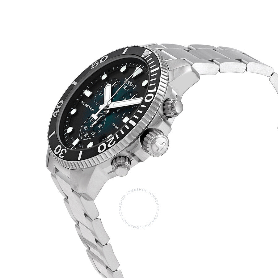 Tissot Seastar Chronograph Quartz Green Dial Men's Watch T120.417.11.091.01 - Dawson Watches #2