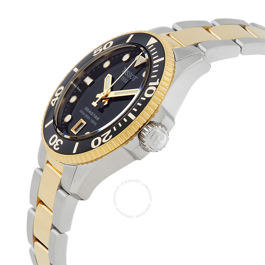 Tissot Seastar Quartz Black Dial Unisex Watch T1202102205100 - Dawson Watches #2