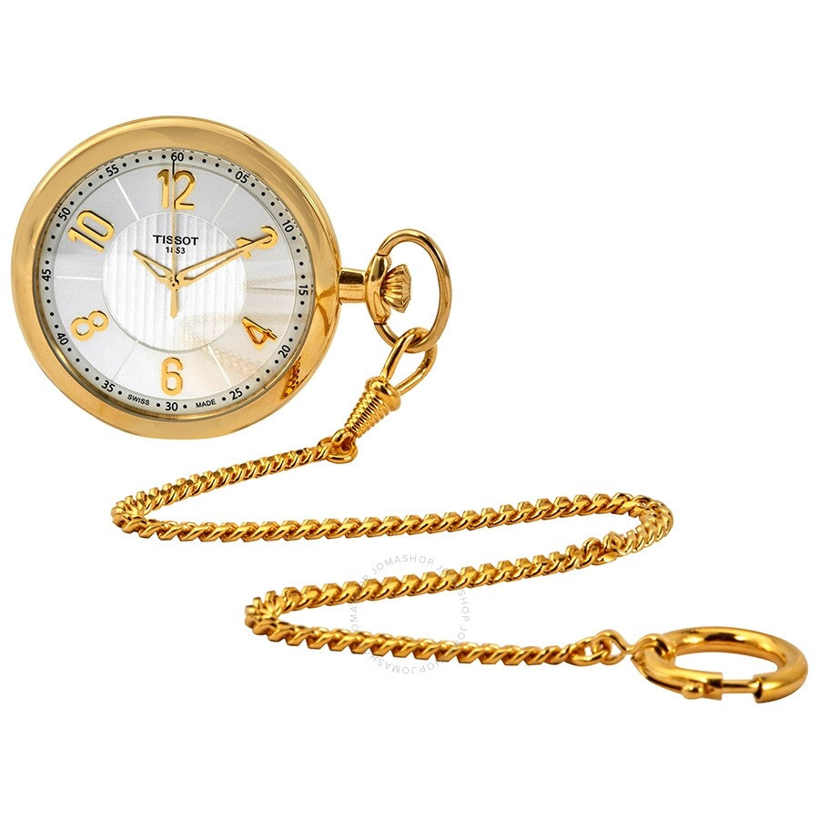 Tissot Silver Lepine Gold-tone Pocket Watch T82.4.550.32 - Dawson Watches