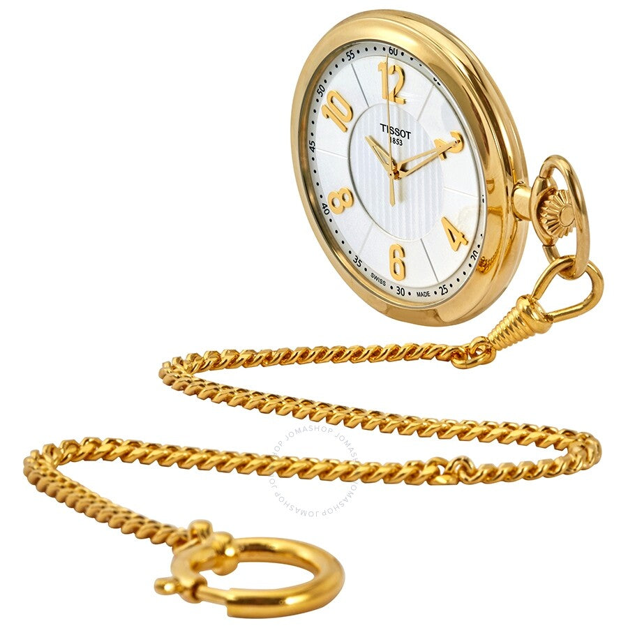 Tissot Silver Lepine Gold-tone Pocket Watch T82.4.550.32 - Dawson Watches #2