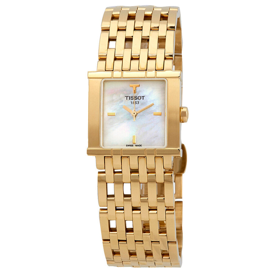Tissot Six-T Mother of Pearl Dial Gold-Tone Ladies Watch T02.5.181.85 - Dawson Watches