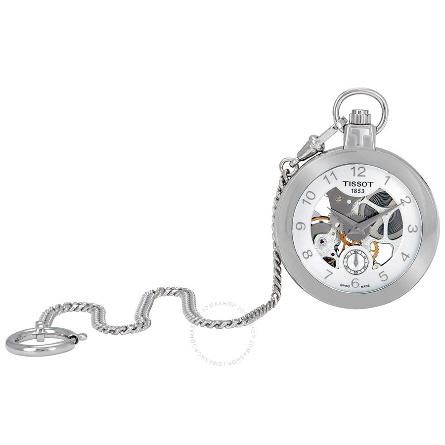 Tissot Skeleton Dial Hand Wound Pocket Watch T853.405.19.412.00 - Dawson Watches