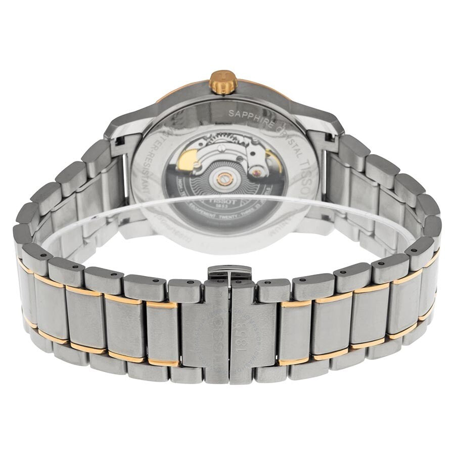Tissot T-Classic Two-Tone Titanium Automatic Black Dial Men's Watch T0874075506700 - Dawson Watches #3