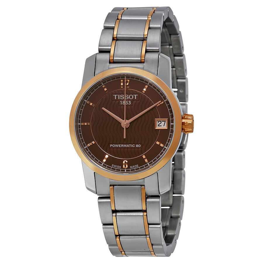 Tissot T-Classic Automatic Brown Dial Ladies Watch T0872075529700 - Dawson Watches