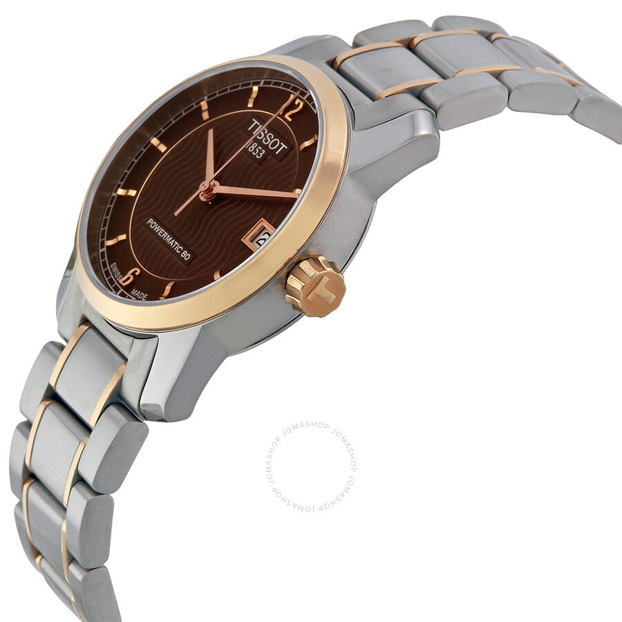 Tissot T-Classic Automatic Brown Dial Ladies Watch T0872075529700 - Dawson Watches #2