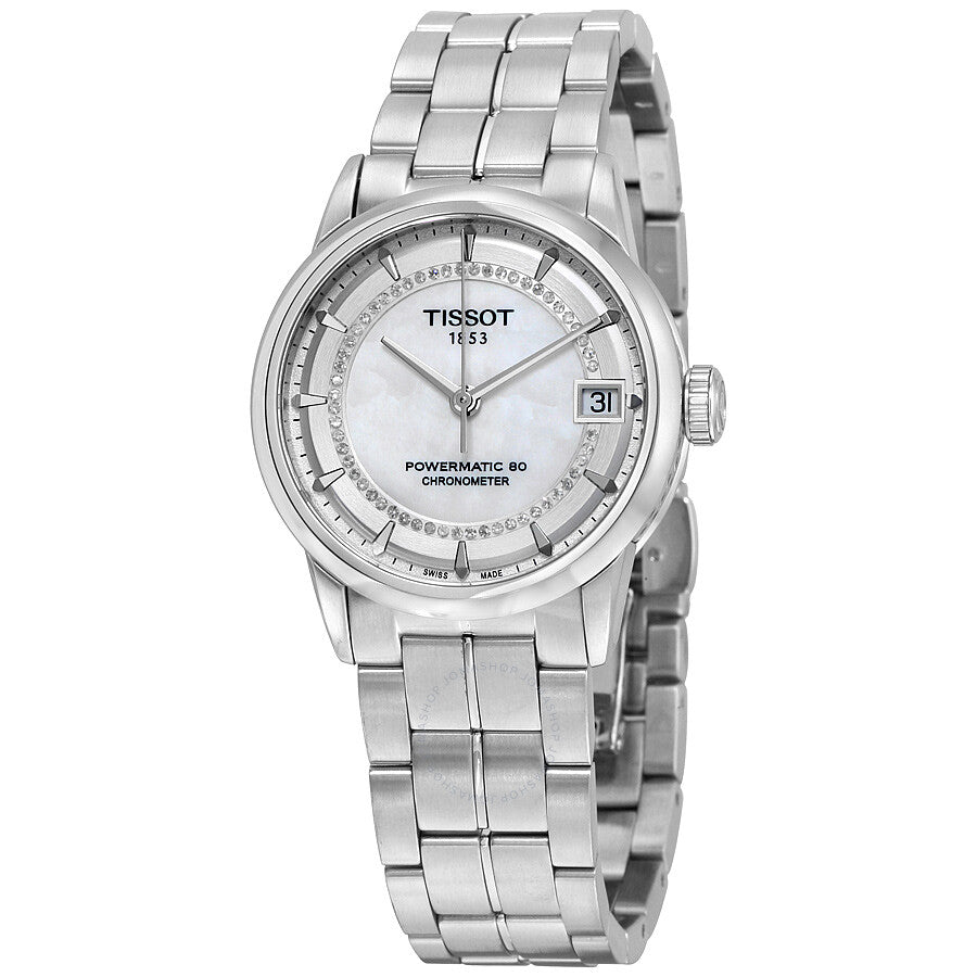 Tissot T-Classic Automatic Mother of Pearl Dial Diamond Ladies Watch T086.208.11.116.00 - Dawson Watches