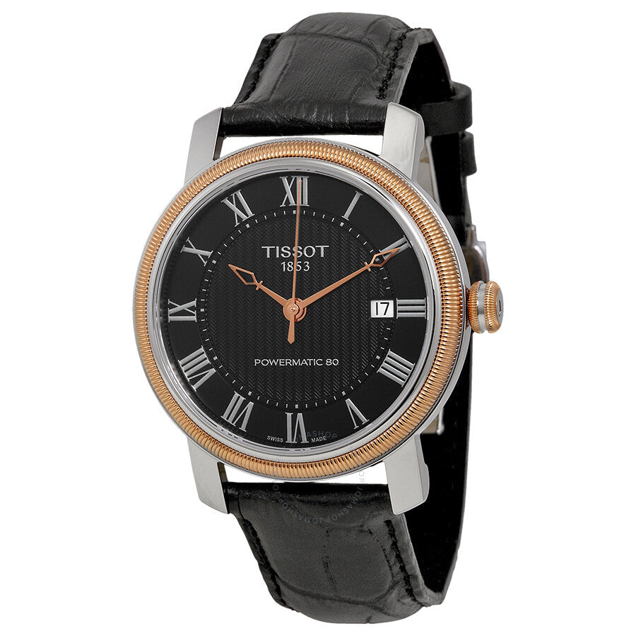 Tissot T-Classic Bridgeport Powermatic 80 Black Dial Men's Watch T0974072605300 - Dawson Watches