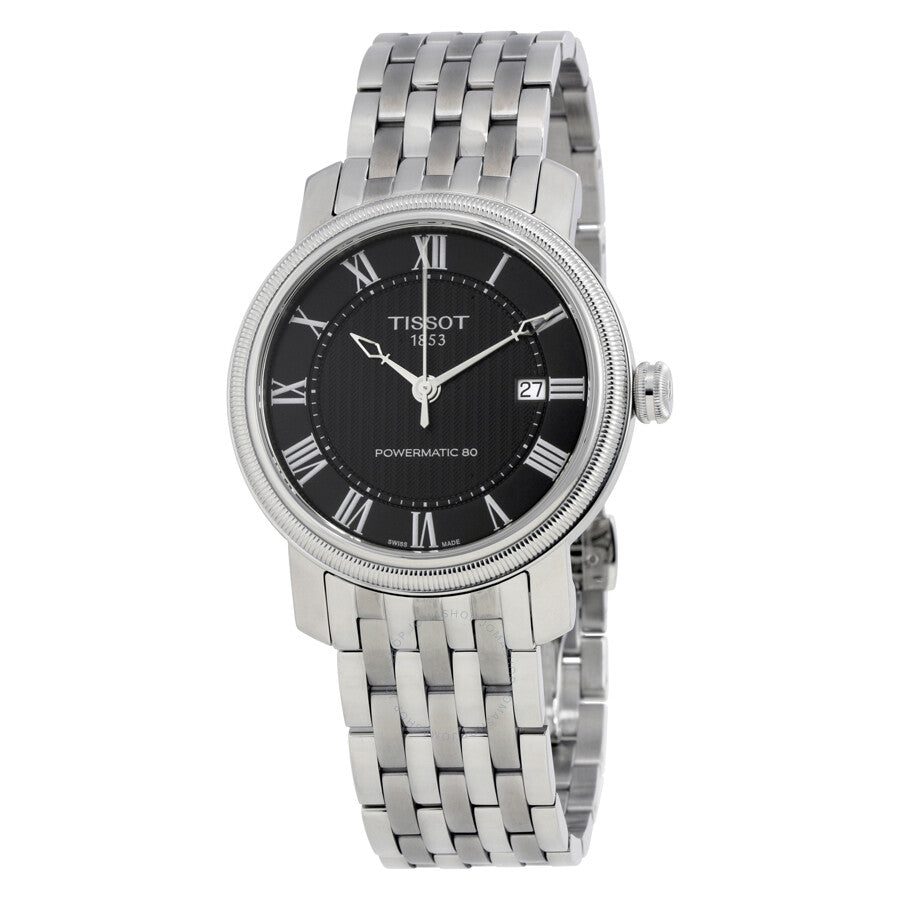 Tissot T-Classic Bridgeport Powermatic 80 Black Dial Men's Watch T0974071105300 - Dawson Watches