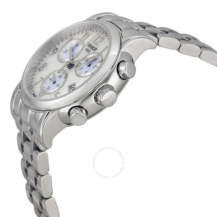 Tissot T Classic Chronograph Mother of Pearl Dial Steel Ladies Watch T0502171111200 - Dawson Watches #2