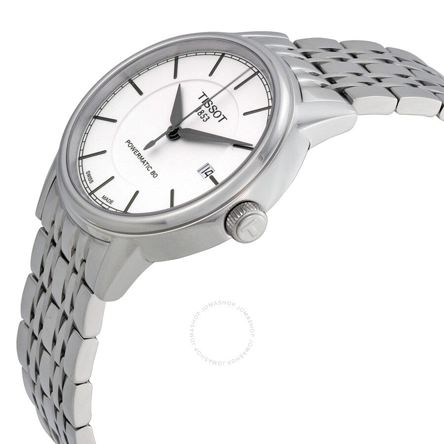Tissot T Classic Powermatic Automatic White Dial Men's Watch T0854071101100 - The Watches Men & Co #2