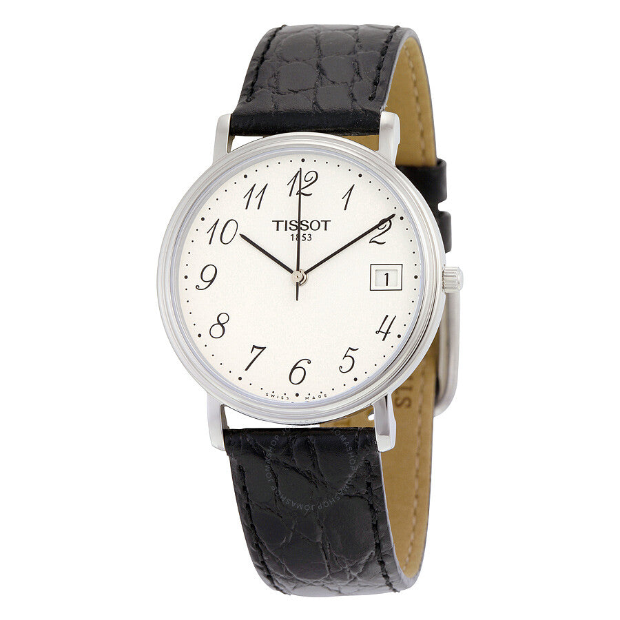 Tissot T-Classic White Dial Black Leather Men's Watch T52.1.421.12 - Dawson Watches