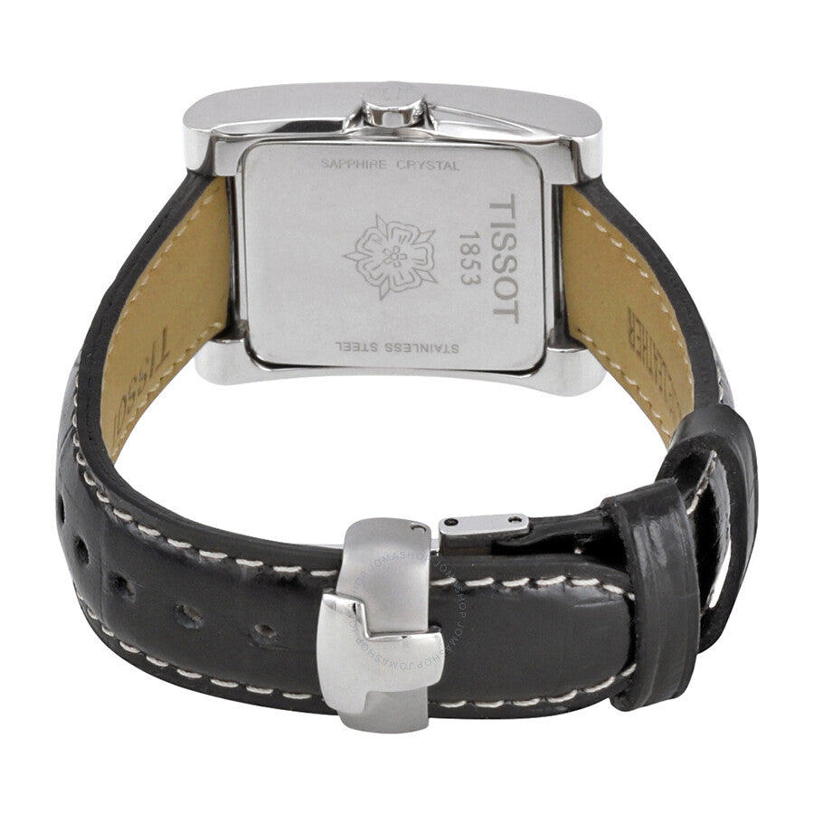 Tissot T-Lady Generosi-T White Mother of Pearl Dial Black Leather Ladies Watch T007.309.16.113.02 - Dawson Watches #3