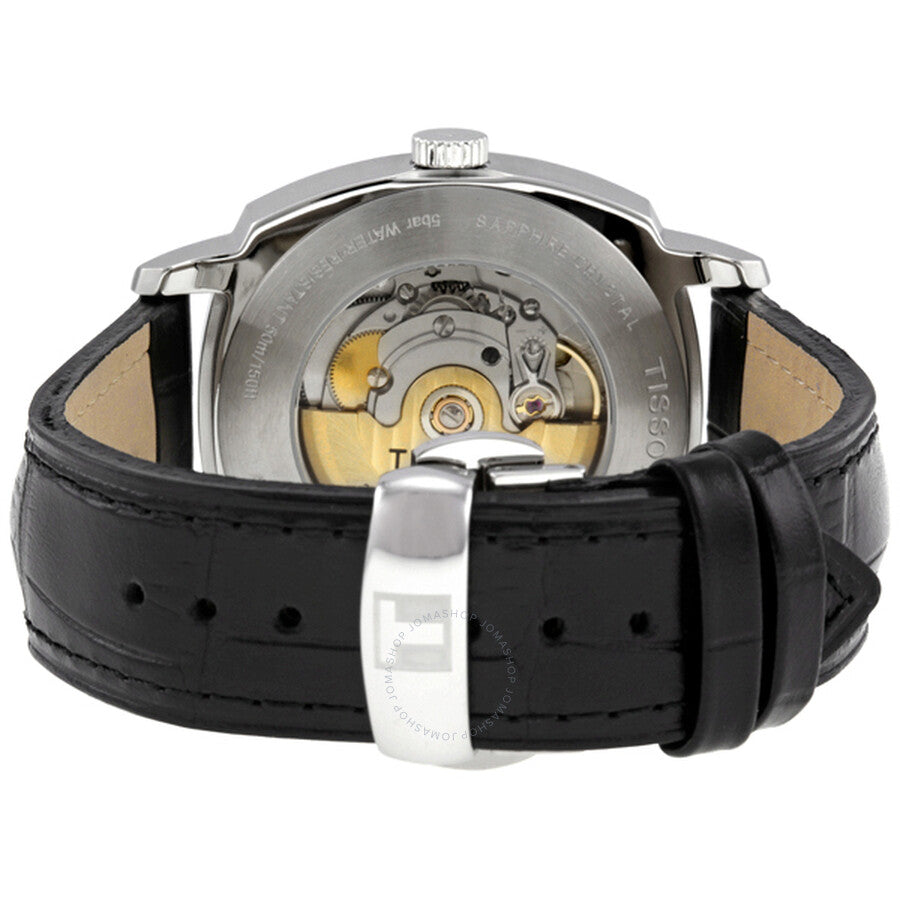Tissot T-Lord Black Dial Automatic Black Leather Men's Watch T0595071605100 - Dawson Watches #3