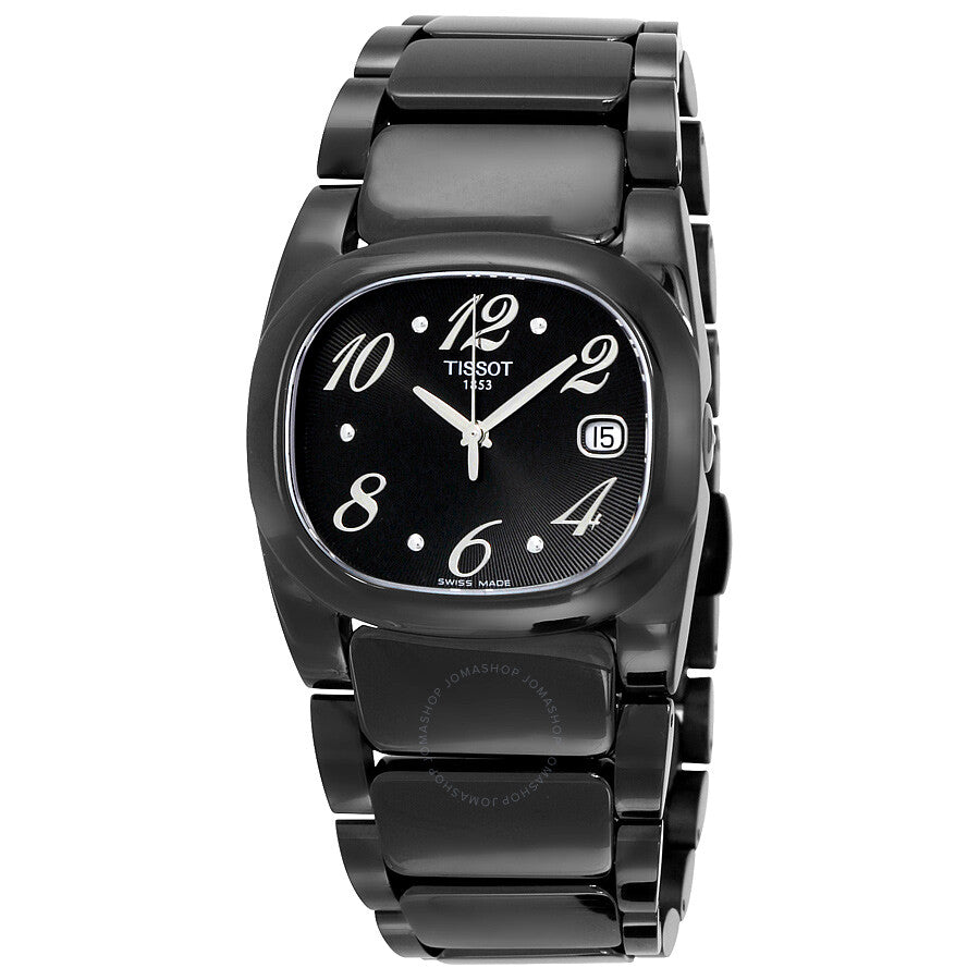 Tissot T Moments Black Dial Black PVD Ladies Watch T009.310.11.057.01 - Dawson Watches