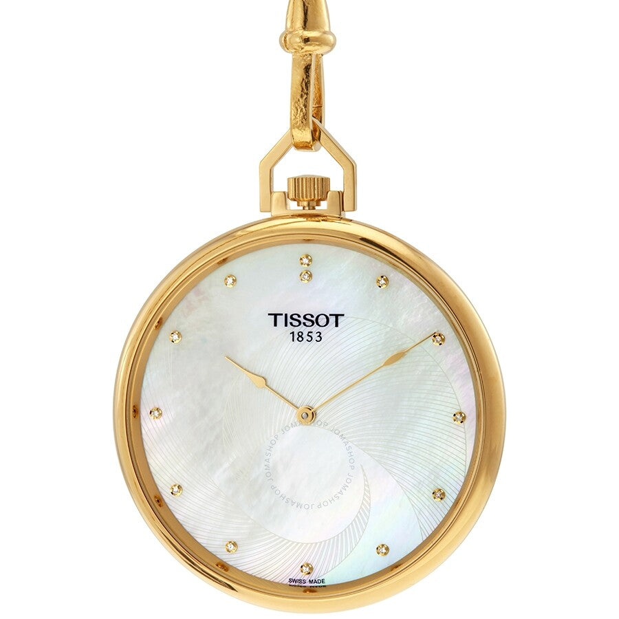 Tissot T-Pocket Lepine Quartz Mother of Pearl Diamond Dial Unisex Pocket Watch T82.4.502.76 - Dawson Watches #3