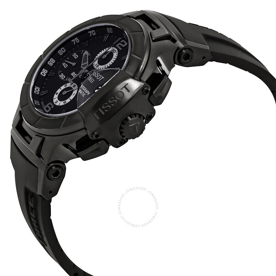 Tissot T-Race Black Dial Chronograph Automatic Black Rubber Men's Watch T048.427.37.057.00 - Dawson Watches #2