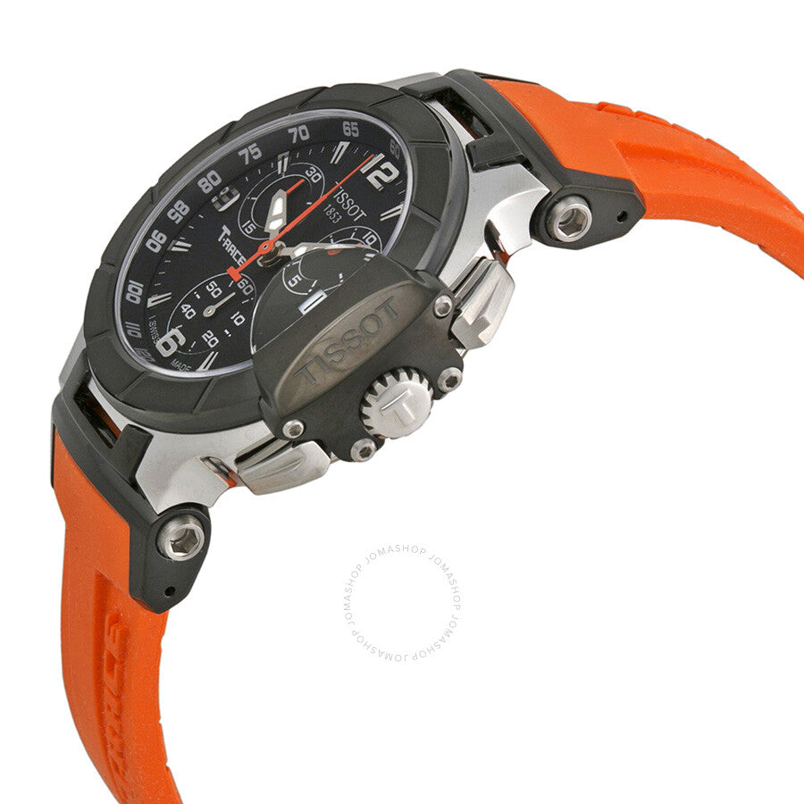 Tissot T Race Chronograph Orange Silicone Ladies Watch T0482172705700 - Dawson Watches #2