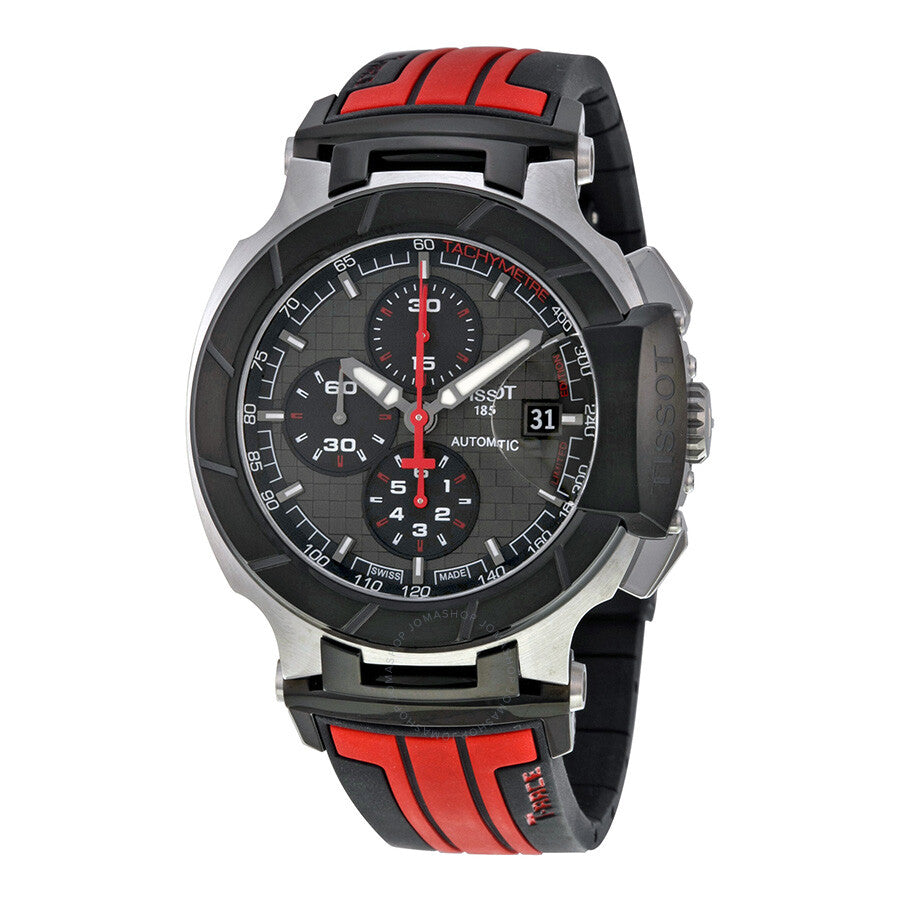 Tissot T-Race Motogp Chronograph Automatic Grey Dial Black and Red Rubber Men's Watch T0484272706100 - Dawson Watches