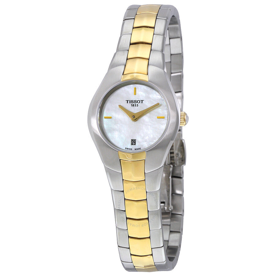 Tissot T-Round Mother of Pearl Dial Two-tone Ladies Watch T0960092211100 - Dawson Watches
