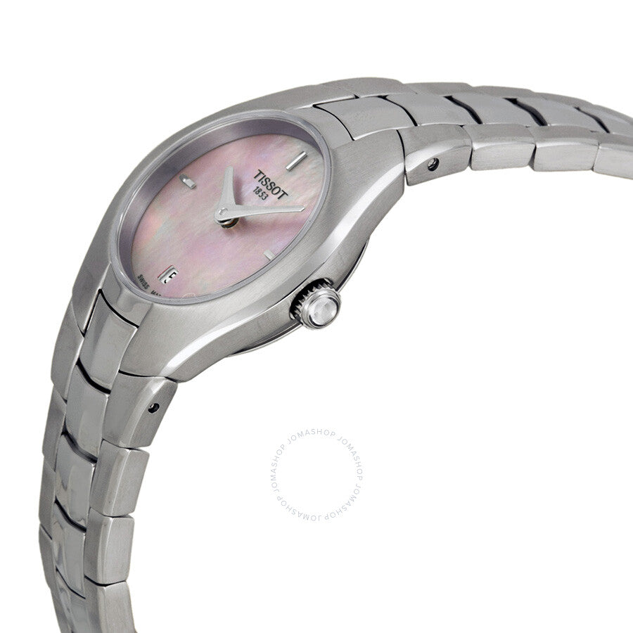 Tissot T-Round Pink Mother of Pearl Dial Ladies Watch T0960091115100 - Dawson Watches #2