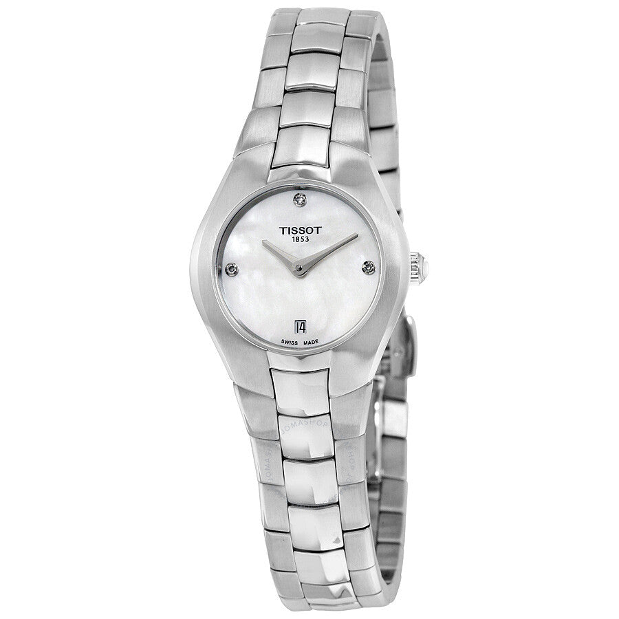 Tissot T-Round White Dial Diamond Ladies Watch T0960091111600 - Dawson Watches
