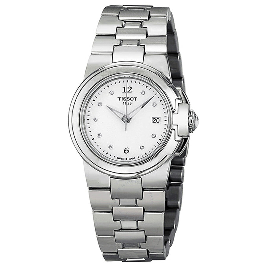 Tissot T-Sport White Dial Diamond Markers Ladies Watch T0802101101600 - Dawson Watches