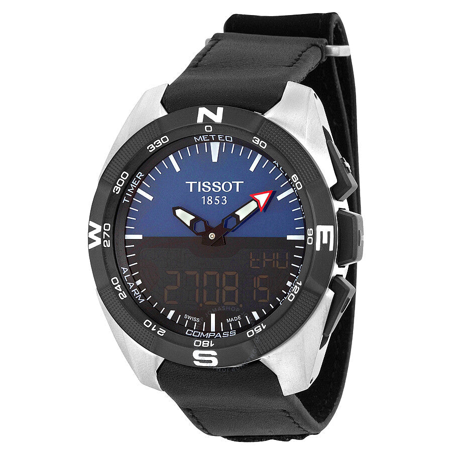 Tissot T-Touch Expert Solar Perpetual Alarm World Time Chronograph Quartz Analog-Digital Black Dial Men's Watch T091.420.46.041.00 - Dawson Watches