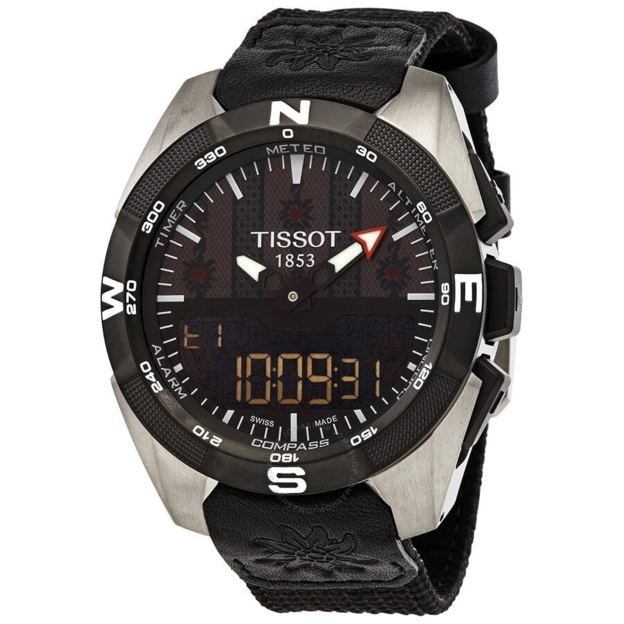 Tissot T-Touch Perpetual Alarm World Time Chronograph Quartz Analog-Digital Black Dial Watch T091.420.46.051.02 - Dawson Watches