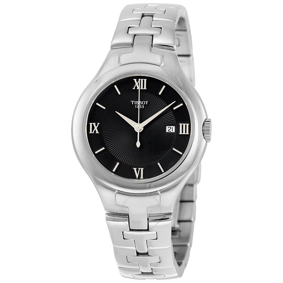 Tissot T-Trend T12 Black Dial Stainless Steel Ladies Watch T0822101105800 - Dawson Watches