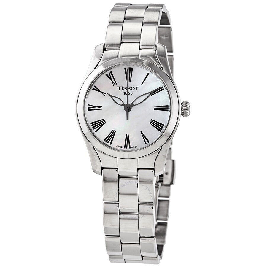 Tissot T-Wave Quartz White Mother of Pearl Dial Ladies Watch T112.210.11.113.00 - Dawson Watches