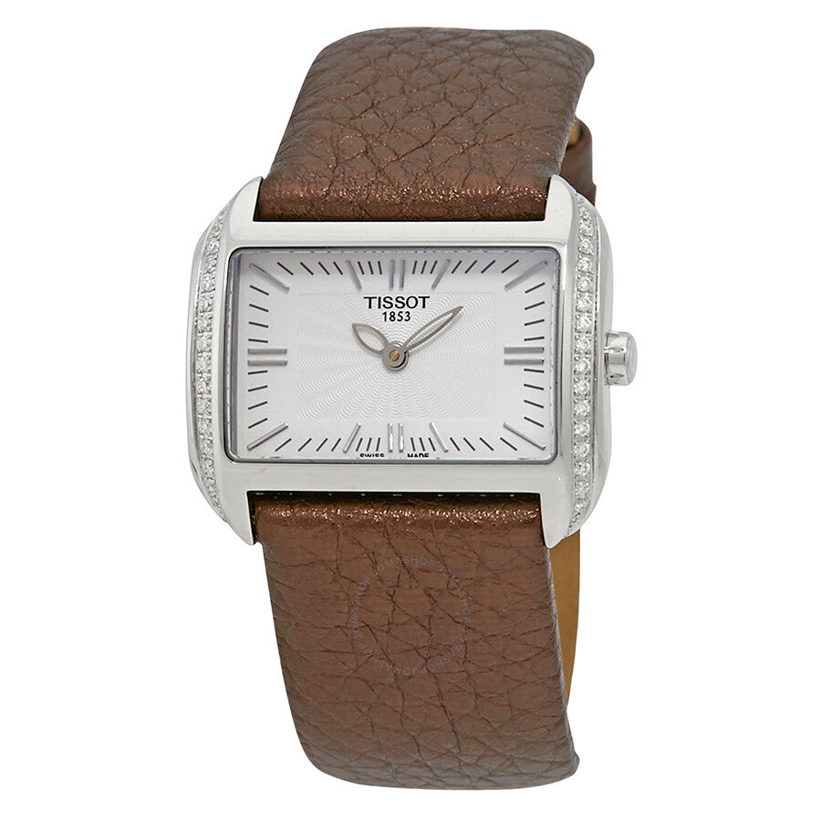 Tissot T-Wave Silver Dial Diamond Bezel Ladies Watch T023.309.16.031.01 - Dawson Watches