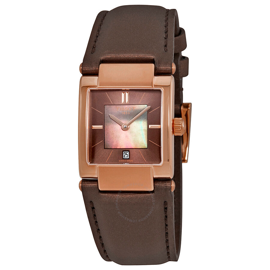 Tissot T02 Brown Mother of Pearl Dial Ladies Watch T090.310.37.381.00 - Dawson Watches