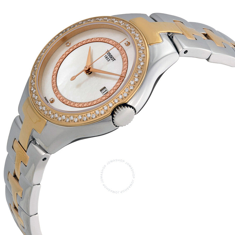 Tissot T12 Mother of Pearl Dial Diamond Two-tone Ladies Watch T0822106211600 - Dawson Watches #2