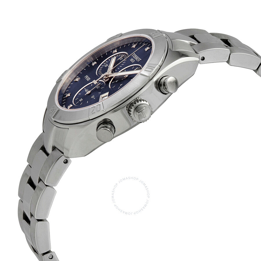 Tissot T-Classic Chronograph Diamond Blue Dial Ladies Watch T101.917.11.046.00 - Dawson Watches #2