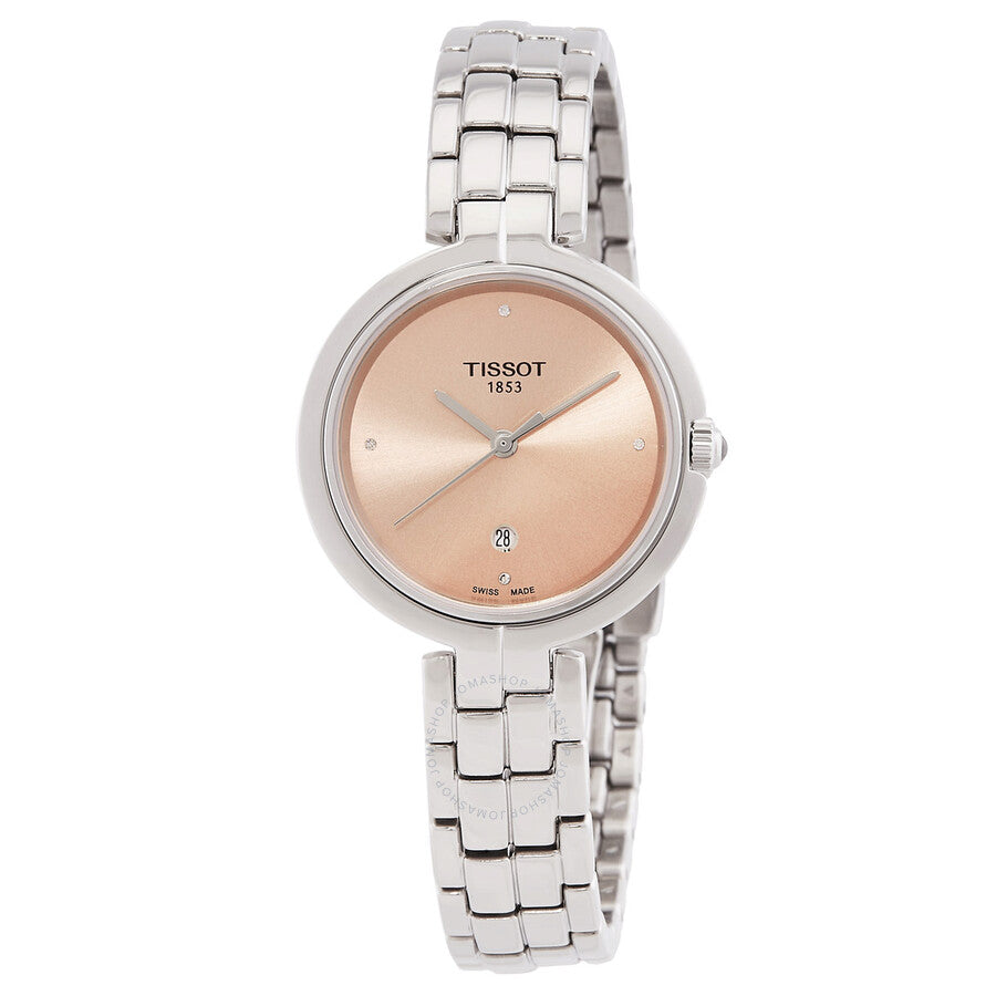 Tissot T-Lady Quartz Diamond Pink Dial Ladies Watch T0942101133600 - Dawson Watches