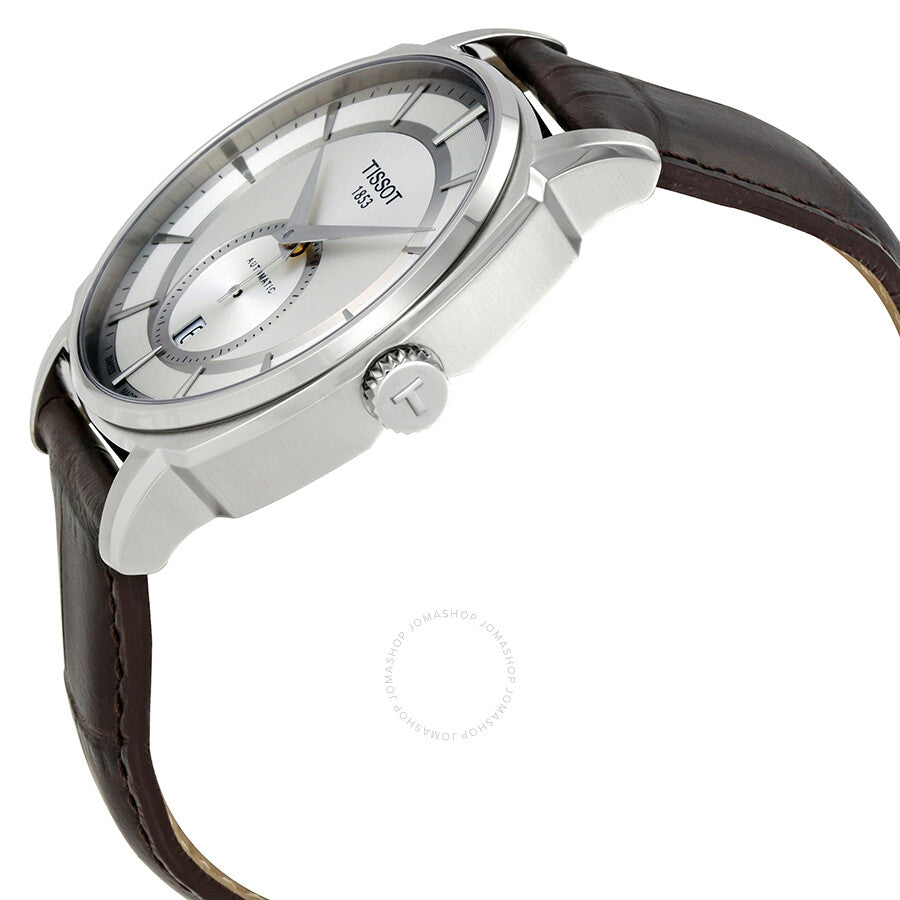 Tissot T-Lord Automatic Silver Dial Black Leather Men's Watch T0595281603100 - Dawson Watches #2