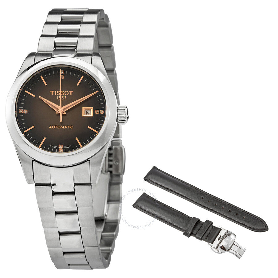 Tissot T-My Lady Automatic Diamond Anthracite Gradient Dial Ladies Watch T132.007.11.066.01 - Dawson Watches