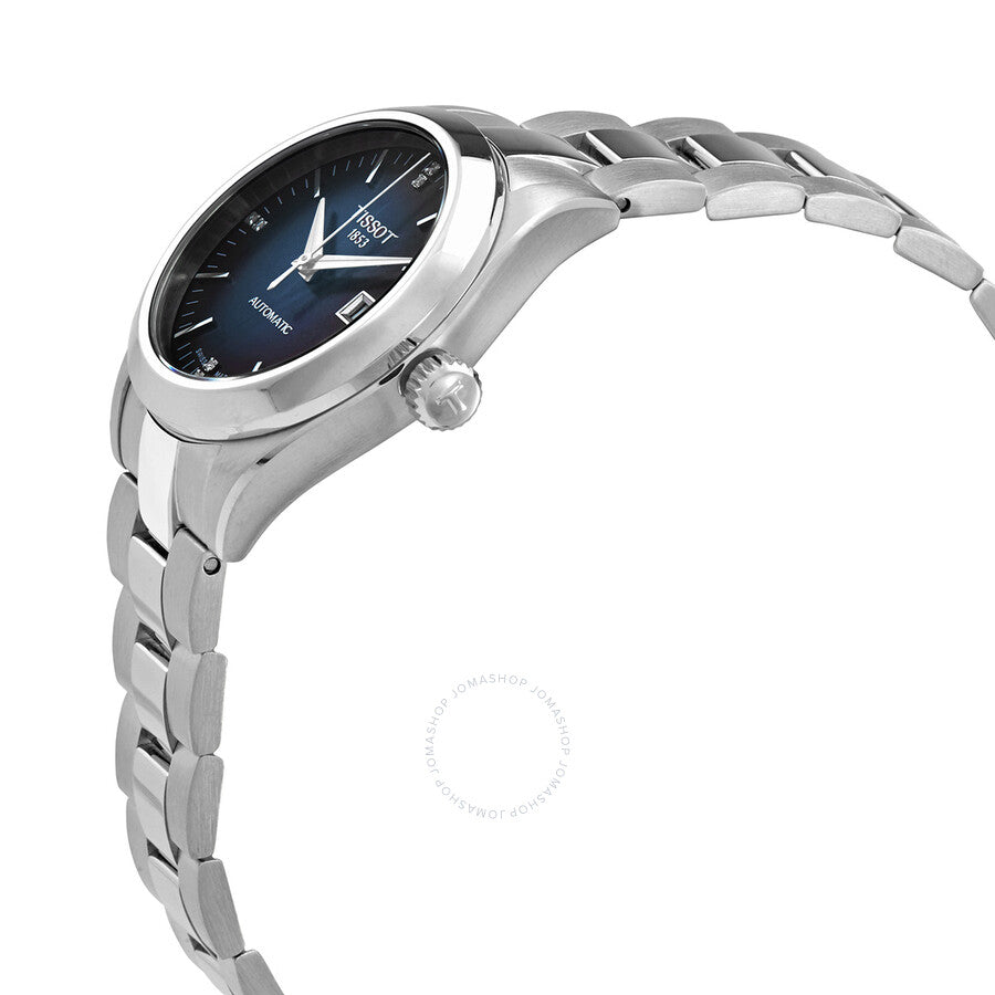 Tissot T-My Lady Automatic Diamond Blue Dial Ladies Watch T132.007.11.046.00 - Dawson Watches #2