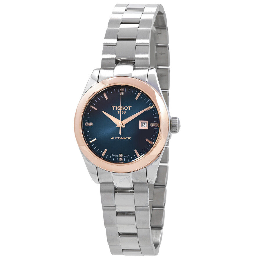 Tissot T-My Lady Automatic Diamond Graded Blue-Black Dial Ladies Watch T9300074104600 - Dawson Watches